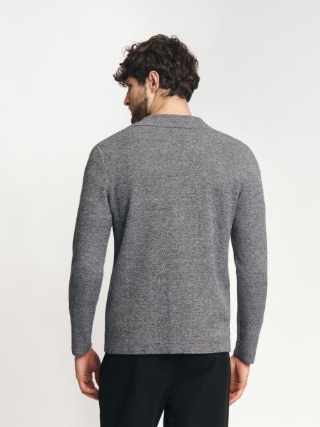 Вязаный кардиган на пуговицах с воротником и карманами ZOLLA