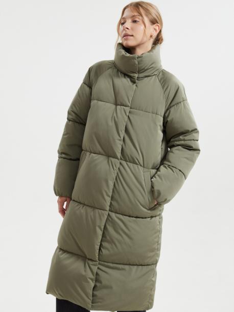 Тёплая куртка-пальто с воротником-стойкой ZOLLA