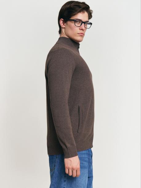 Вязаная толстовка на молнии с воротником ZOLLA