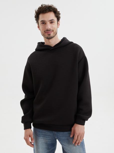 Худи из хлопка с капюшоном однотонное ZOLLA