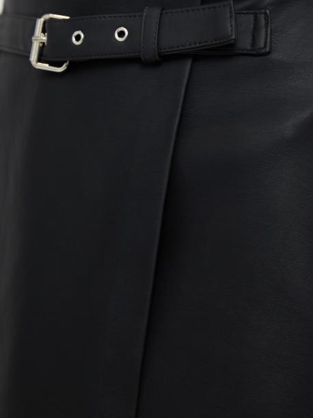 Юбка-шорты мини из экокожи с запахом ZOLLA