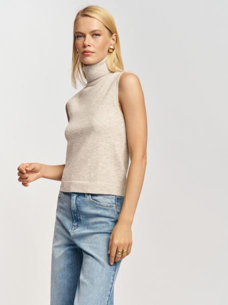 Вязаный трикотажный топ с горлом ZOLLA