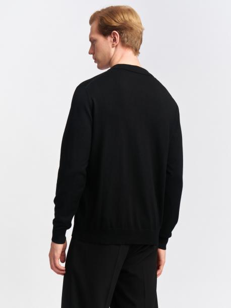 Трикотажный джемпер поло с длинным рукавом ZOLLA