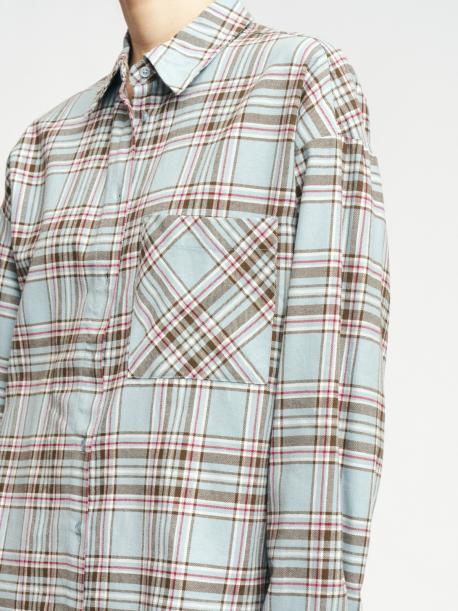 Фланелевая рубашка из хлопка в клетку ZOLLA