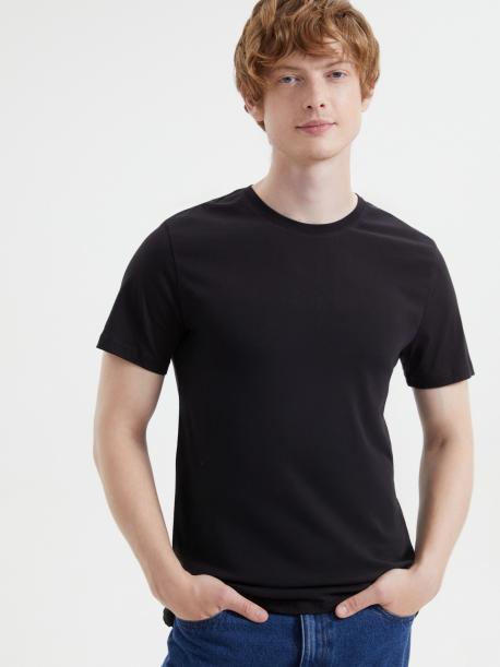 Однотонная базовая футболка из хлопка ZOLLA