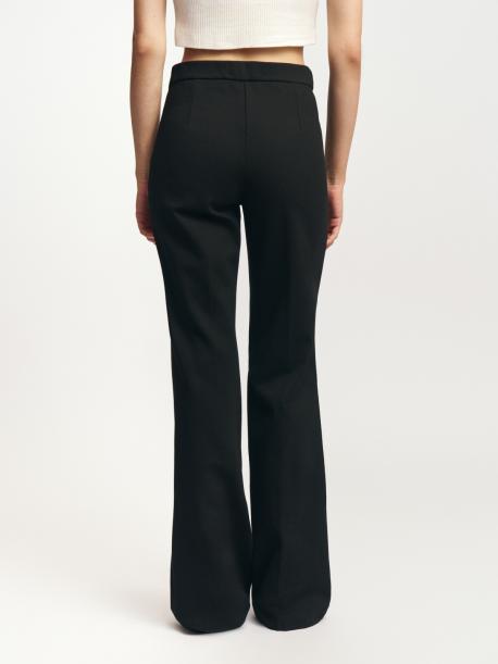 Трикотажные брюки фасона Bootcut со стрелками ZOLLA