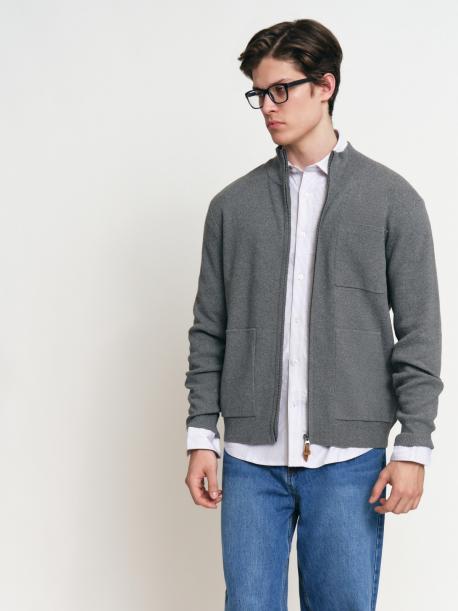 Вязаная толстовка на молнии с воротником ZOLLA