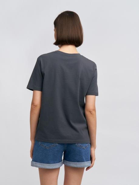 Однотонная футболка из хлопка ZOLLA