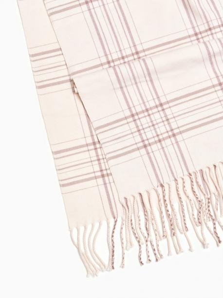 Тканевый шарф в клетку с бахромой ZOLLA