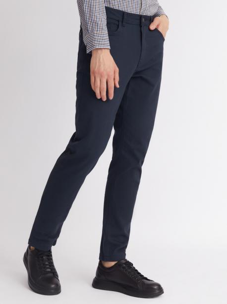 Брюки силуэта Slim из хлопка ZOLLA