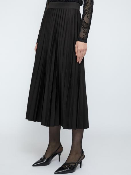 Трикотажная юбка плиссе длины миди на резинке ZOLLA