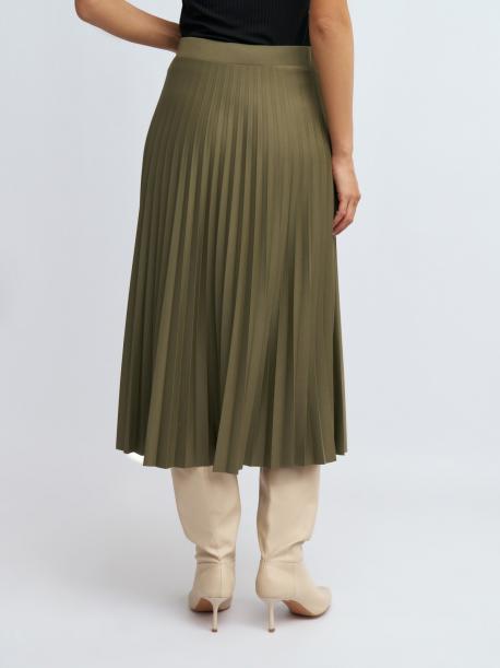 Трикотажная юбка плиссе длины миди на резинке ZOLLA