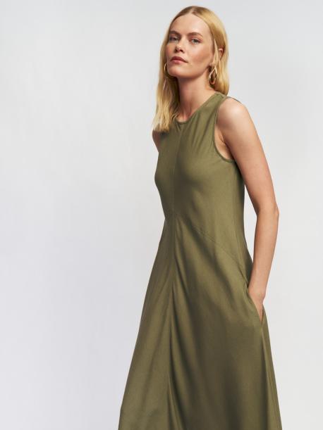 Льняное платье без рукавов ZOLLA