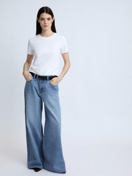 Футболка из хлопка однотонная ZOLLA