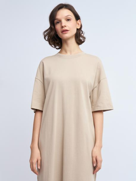 Платье-футболка из хлопка с разрезами ZOLLA