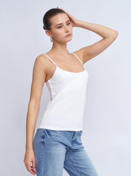 Майка-топ из хлопка на лямках ZOLLA