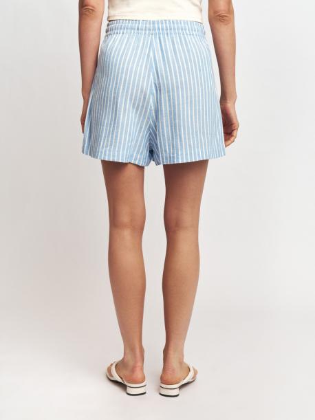 Льняные шорты на резинке с карманами ZOLLA