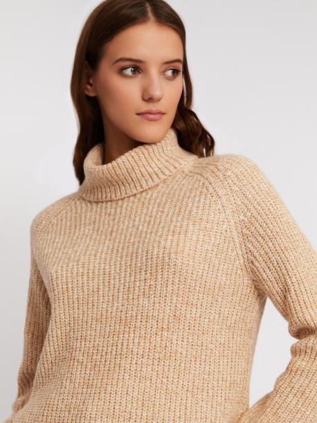 Свитер крупной вязки с горлом ZOLLA
