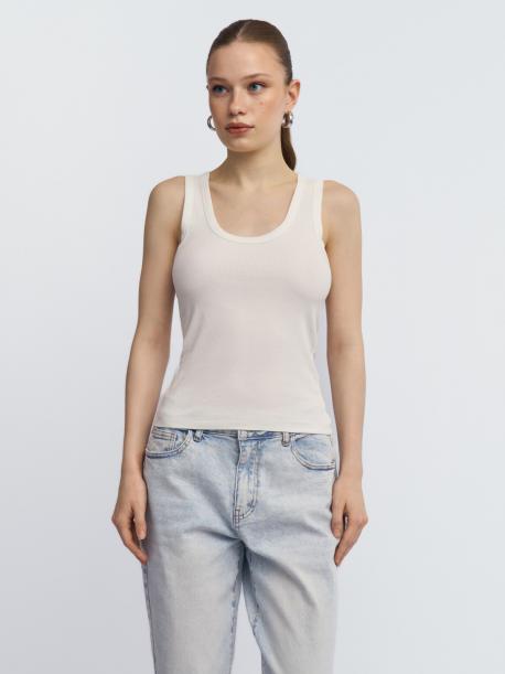 Майка-топ из вискозы без рукавов ZOLLA