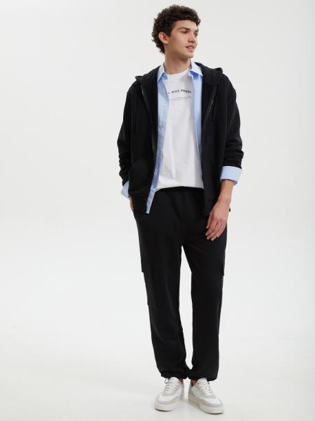 Трикотажные джоггеры из хлопка с карманами карго ZOLLA