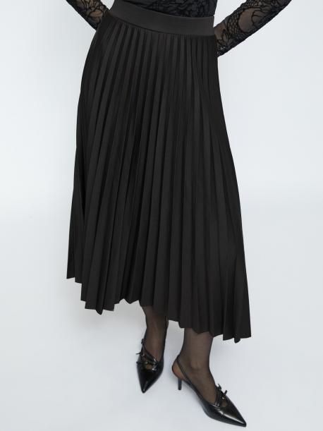 Трикотажная юбка плиссе длины миди на резинке ZOLLA