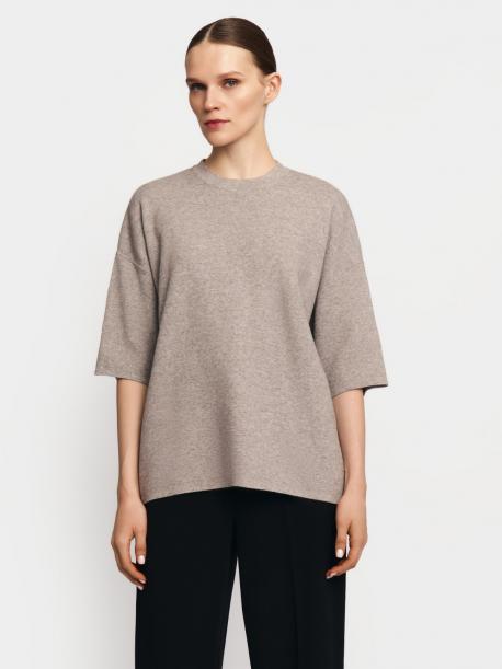 Трикотажный джемпер с коротким рукавом ZOLLA