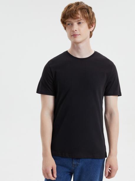 Однотонная базовая футболка из хлопка ZOLLA