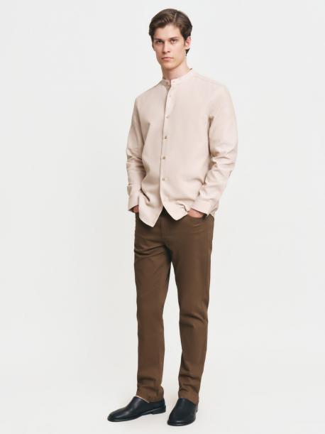 Брюки силуэта Slim из хлопка ZOLLA