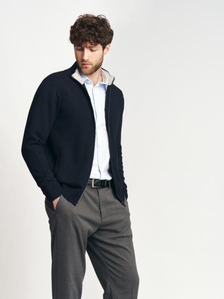 Вязаная толстовка на молнии с воротником ZOLLA