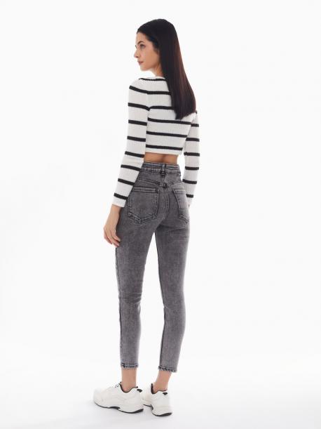 Джинсы силуэта Skinny с высокой посадкой ZOLLA