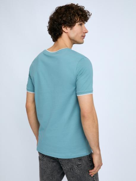 Футболка из хлопка с треугольным вырезом ZOLLA