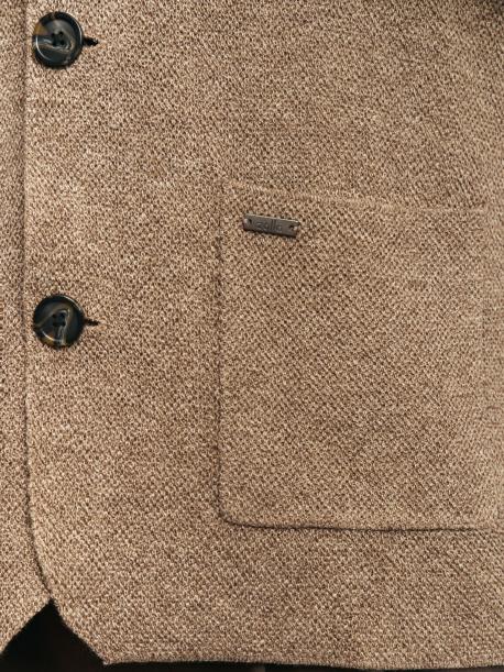 Вязаный кардиган на пуговицах с воротником и карманами ZOLLA