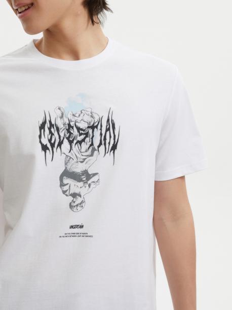 Футболка из хлопка с принтом ZOLLA