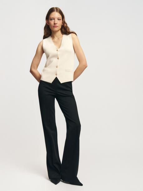 Трикотажные брюки фасона Bootcut со стрелками ZOLLA