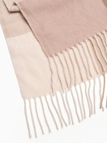 Тканевый шарф в клетку с бахромой ZOLLA