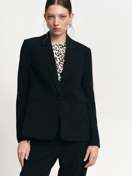 Однобортный жакет прилегающего силуэта на пуговице ZOLLA