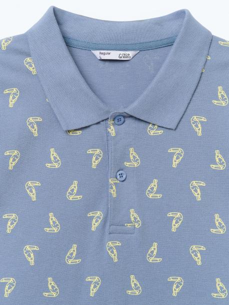 Футболка поло из хлопка с рисунком ZOLLA