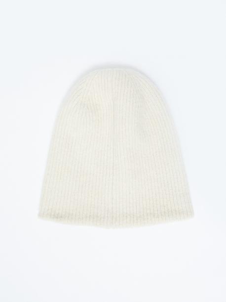 Тёплая вязаная шапка-бини из шерсти без отворота ZOLLA