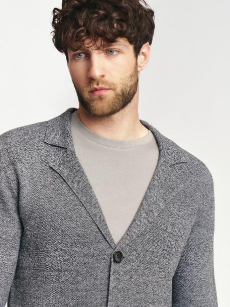 Вязаный кардиган на пуговицах с воротником и карманами ZOLLA