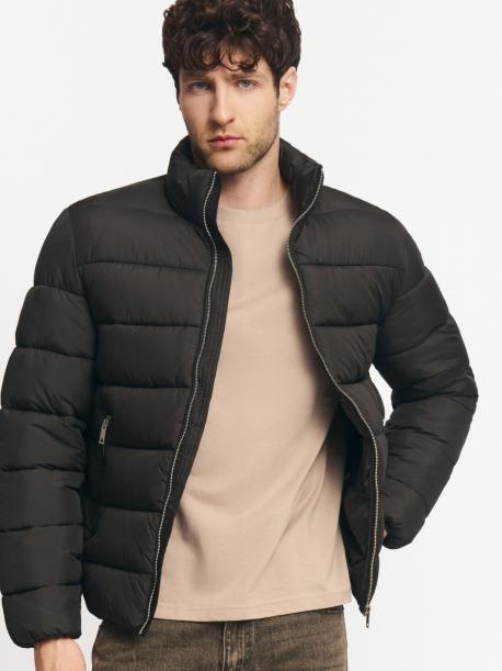 Лёгкая тёплая куртка на молнии с воротником-стойкой ZOLLA