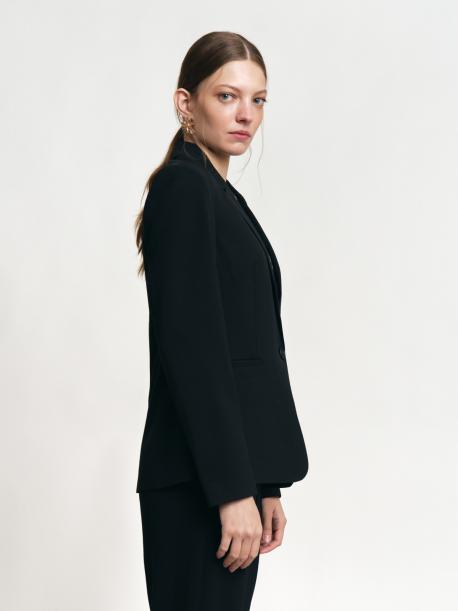 Однобортный жакет прилегающего силуэта на пуговице ZOLLA