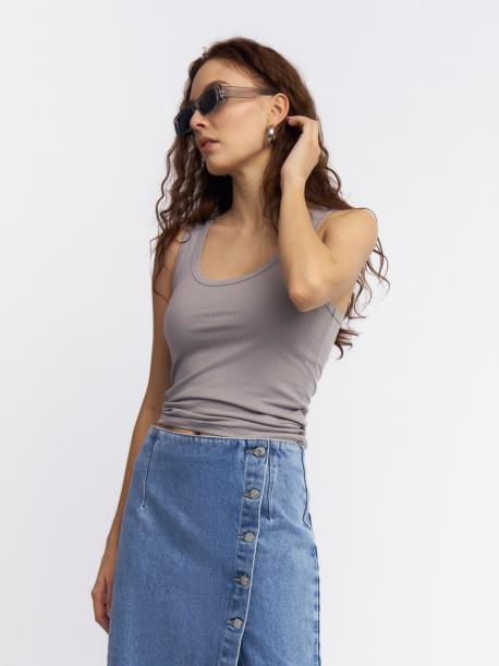 Майка-топ из вискозы без рукавов ZOLLA