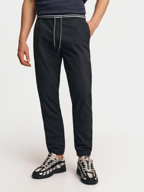 Брюки-джоггеры из хлопка на резинке ZOLLA