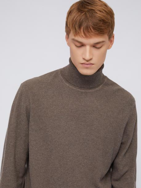 Хлопковая трикотажная водолазка с воротником гольф ZOLLA