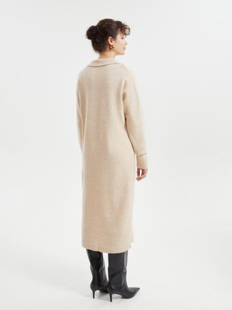 Вязаное платье-джемпер с воротником ZOLLA