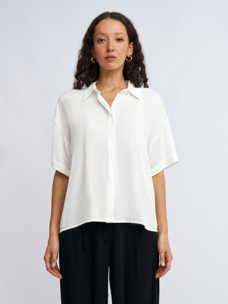 Рубашка из вискозы с коротким рукавом ZOLLA