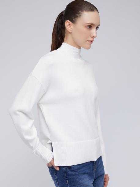Вязаный свитер с воротником-стойкой ZOLLA
