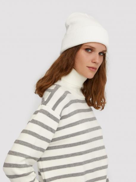 Трикотажная шапка-бини с отворотом ZOLLA