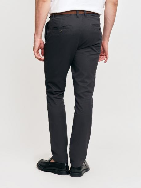 Брюки силуэта Slim из хлопка с ремнём ZOLLA