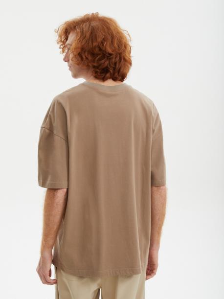 Футболка оверсайз из хлопка с надписью ZOLLA